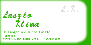 laszlo klima business card